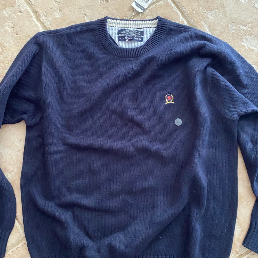 Tommy Hilfiger XL Navy Sweater NWT